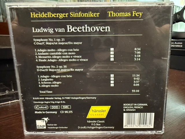 Beethoven - Thomas Fey - Symphonies 1 & 2 (CD)