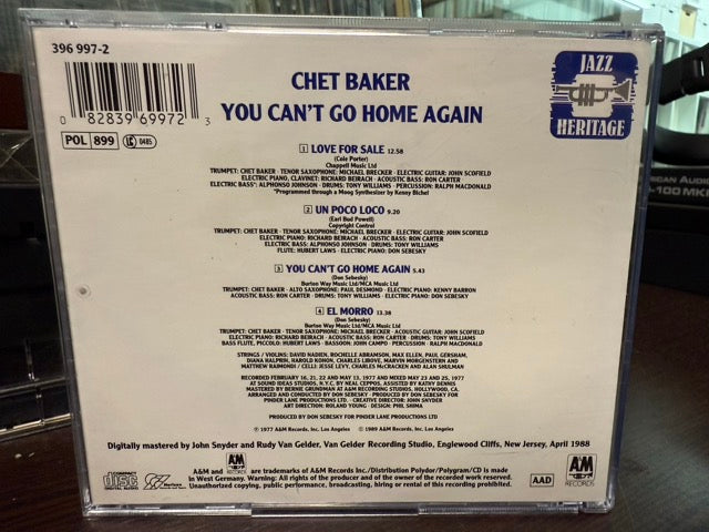 Chet Baker - You Can't Go Home Again (CD)