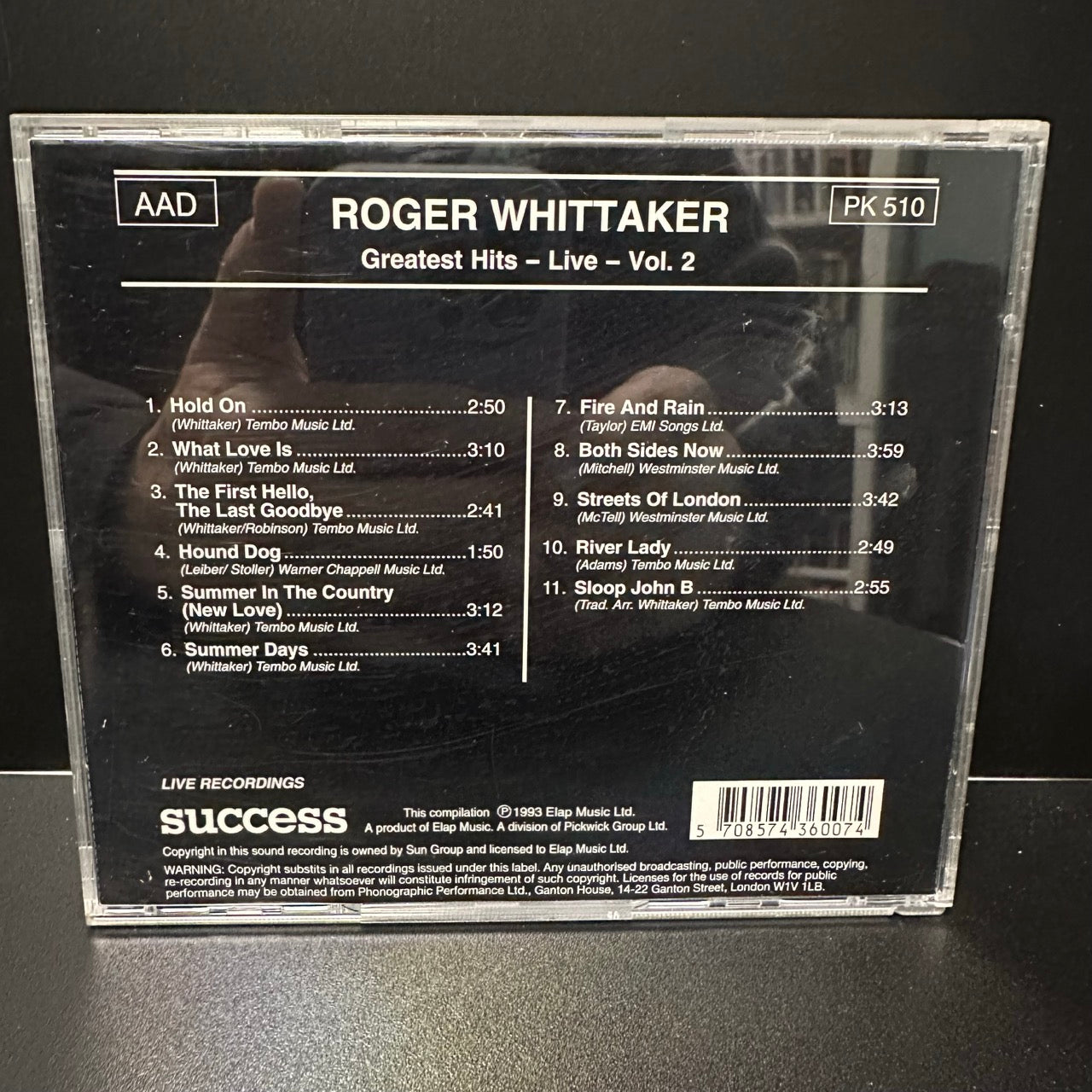 Roger Whittaker - Greatest Hits - Vol. 2 Live (CD)