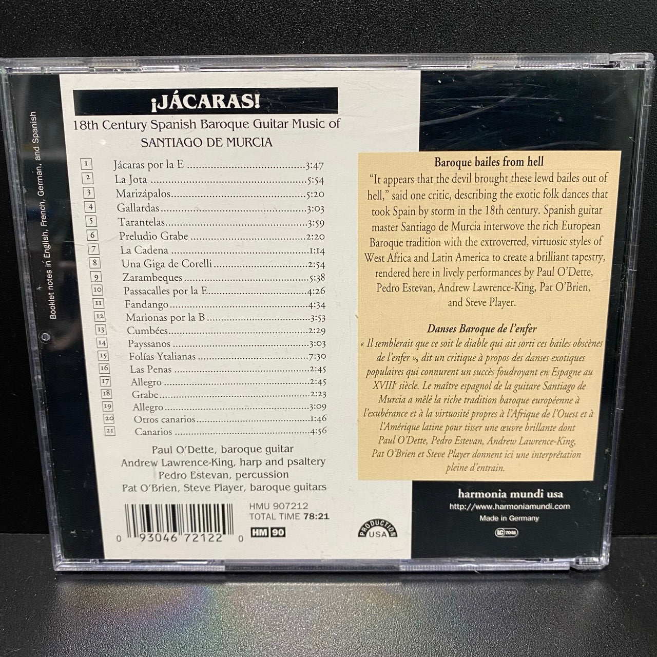 Paul O'Dette - ¡Jácaras! (CD)