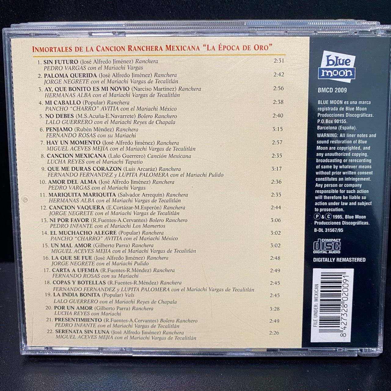 Varios - Immortales De La Cancion Ranchera Mexicana (La Epoca De Oro) (CD)