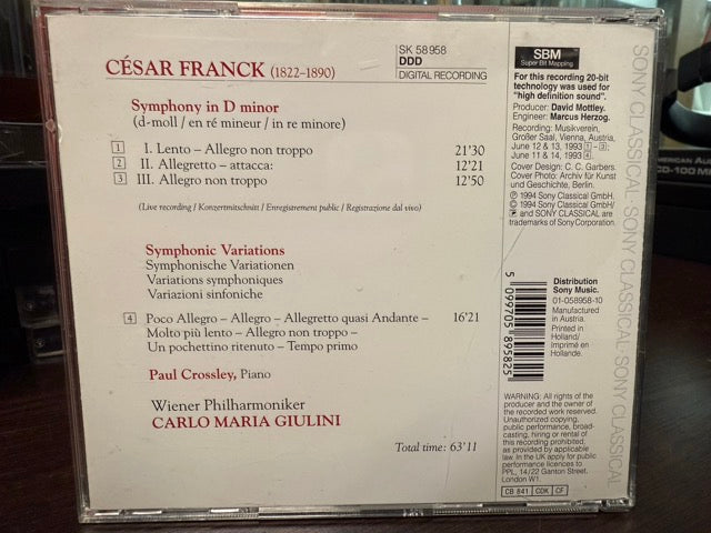 Franck - Paul Crossley, Carlo Maria Giulini - Symphony in D (CD)