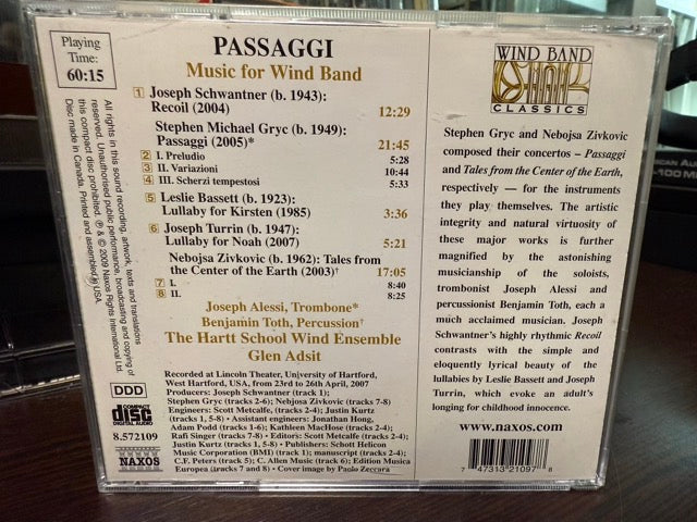 Passaggi - Glen Adsit - Music for Wind Band (CD)